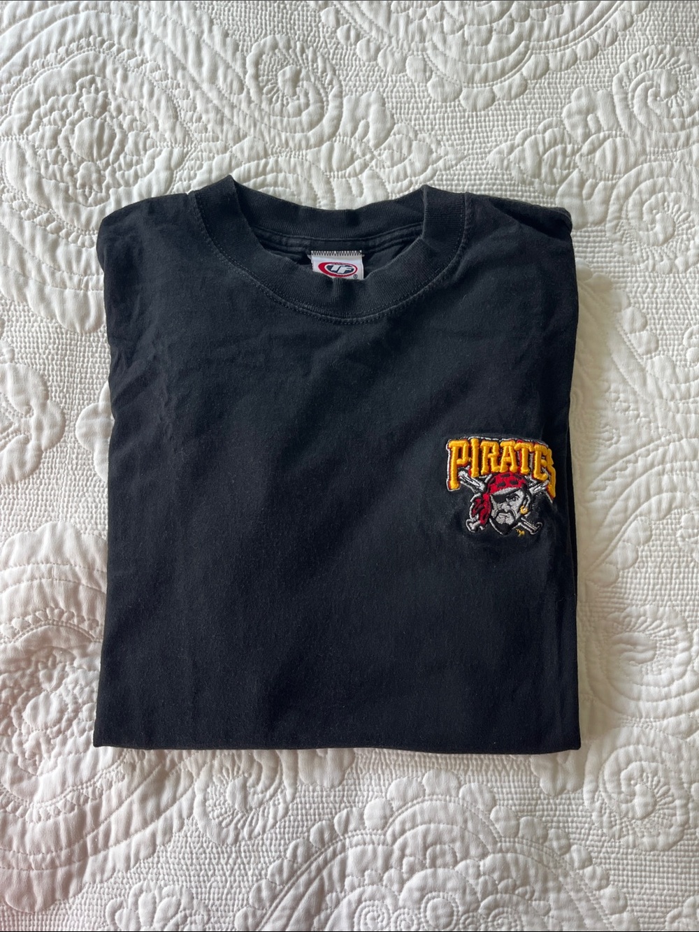 Pittsburgh Pirates Embroidered Black Graphic Tee